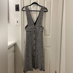 Zara black & white tweed dress